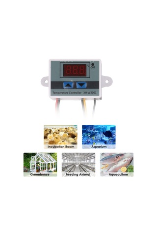 Vkemall Dijital Sıcaklık Kontrol Cihazı -50 C/+110 C 0.1 C Hassasiyetli 220v Mikroişlemci Termostat