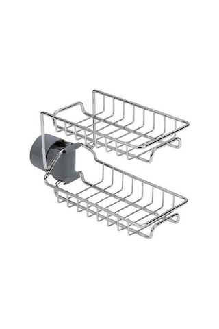 Fortunelane 201 Çelik Çift Katlı Mutfak Musluk Rafı - Su Tüpü 18-22mm Uyumlu, Hızlı Kurutma, Gizli Kanca Ve Boşaltma Delikleri İl Diğer