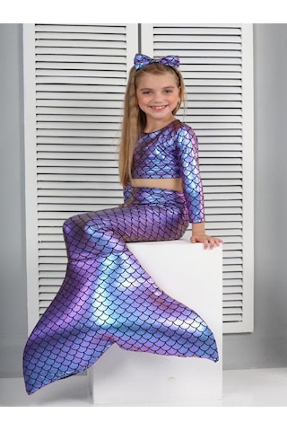 My Kids Wear Uzun Kollu Deniz Kızı Ve Kostüm Mor