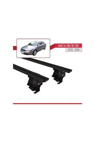 Audi A4 B6/8e/8h 2000-2004 Arası İle Uyumlu Ace-4 Ara Atkı Tavan Barı Siyah