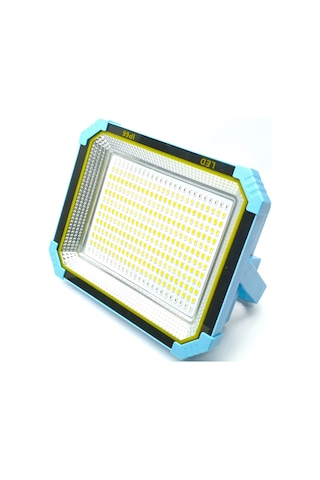 Güneş Enerjili Led Projektör Ve El Feneri 5 Işık Modlu, Powerbank Özellikli, Çok Amaçlı Aydınlatma Seti 0