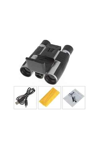 12x32 Zoom Dijital Dürbün Teleskop Kamera 5mp Cmos Sensör 2.0 Inc Tft Full Hd 1080 P Dvr Fotoğraf Vi Siyah