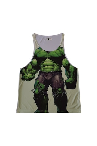 Avessa Hulk Yeşil Dev Sporcu Atleti Fitness Illustrator Dijital Baskı