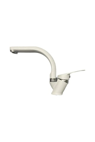 Beyaz Krom Banyo Lavabo Bataryası Musluğu Çeşmesi Çift Su Girişli