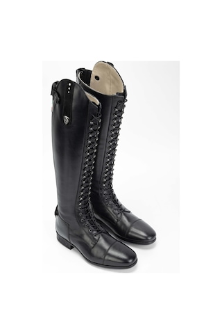 Tattini Unisex Hakiki Deri Siyah Binici Cizmesi Çizme 990 Akıta Cızme Black Siyah