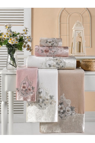 Durul Kadife Fantezi El Havlusu 3'lü (481030662)