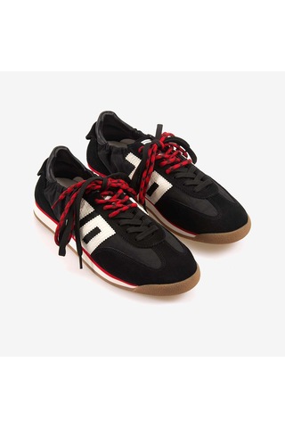 Back70 Kadın Bağcıklı Süet Spor & Sneaker Ayakkabı A26 siyah