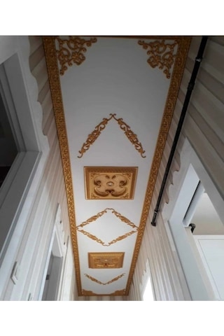 60x60 Kare Altın Renk Saray Tavan Göbek