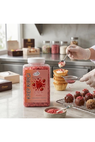 Krep Kırığı Çilek 150 Gr Pasta, Waffle Ve Tatlı Süsleme Parçacıkları