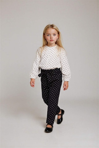 Defacto Kız Bebek Wide Leg Puantiyeli Düz Paça Poplin Pantolon G3655a525aubk27 Siyah