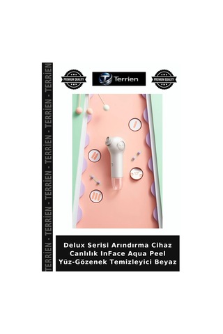 Delux Serisi Arındırma Cihaz Canlılık Inface Aqua Peel Yüz-gözenek Temizleyici Beyaz