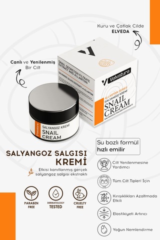 Velvatura Yenileyici ve Onarıcı Salyangoz Kremi 45 ML