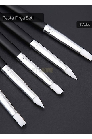 5 Li Set Pasta Fırçası Silikon Yağlı Boya Fırçası İnce Uçlu Fırça Yüz Boyası Fırçası El İşi Fırça