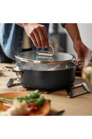 Jj Space 28 Cm Kapaklı Sığ Tencere Renkli