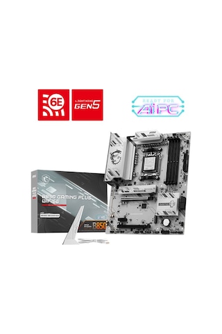 Msı B850 Gamıng Plus Wıfı6e Ddr5 8200mt/s 1xhdmı 1xdp 2xm.2 Atx Am5 Amd Am5 9000/8000/7000 Serileri İle Uyumlu