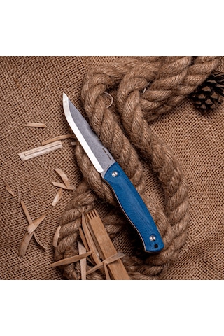 Real Steel Pathfinder Mikarta Sap 14c28n Çelik Kamp Bıçağı 3851d Kum