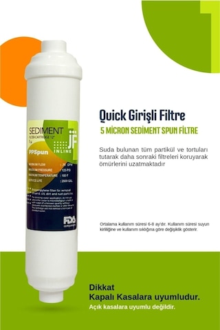 Filter Marka Filtre Inline Kapalı Kasa 3lü Filtre Seti Jf Filtre - Jfi3