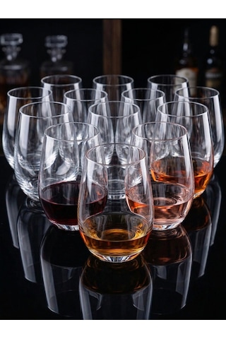 Kristal Su Bardak 360 Ml 6 Adet Beyaz