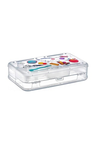 Şeffaf Plastik Bölmeli Çift Taraflı Hobi Dikiş Iğne Kutusu Düzenleyici Arduino Balıkçı Malzeme Saklama Organizer Şeffaf
