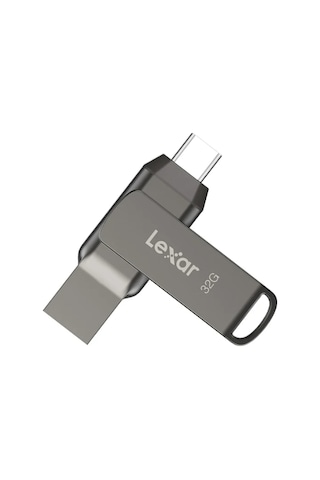 Springsun Lexar D400 32gb Usb 3.1 Çift Bağlantı Usb-a/type-c Metal Flash Drive - 100mb/s Aktarım Hızı, Mobil Ve Bilgisayar Depolama