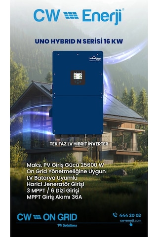Tommatech Uno Hybrid N 16kw Tek Faz İnverter