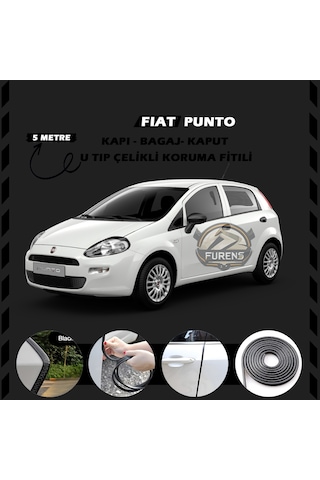 Fiat Punto Oto Araç Kapı Koruma Fitili 5 Metre Parlak Siyah Renk