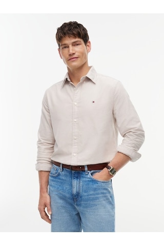 Tommy Hilfiger Solıd Herıtage Oxford Rf Shırt Erkek Yeşil Uk Gömlek - Mw0mw35774