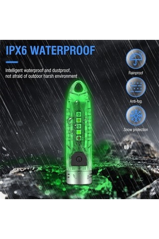 Ulzyvf Yüksek Tip Su Geçirmez Led Fener, 400lm Hk Beyaz, Ipx6 Dayanıklı Beyaz