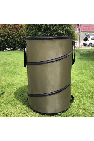 Wezone Toprak, Yaprak Ve Çöp İçin Kollapsibl Oxford Kumaş Bahçe Çöpçüğü - Büyük Kapasite Dış Mekan Çöp Kutusu Toptan Satış