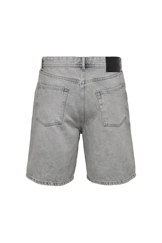 Only & Sons Erkek Onsfade Rahat Kalıp Jean Şort 22033157 Gri Gri