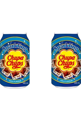 Chupa Chups Sparkling Cola Flavour - Kola Aromalı Gazlı İçecek 345 Ml 2 Adet