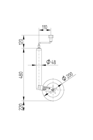 Knott 150 Kg 48mm Krikolu Ön Destek Tekeri&pilot Tekeri