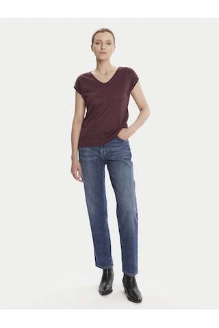 Only 15136069 V Yaka Kolsuz Kadin Body - Bordo Bordo