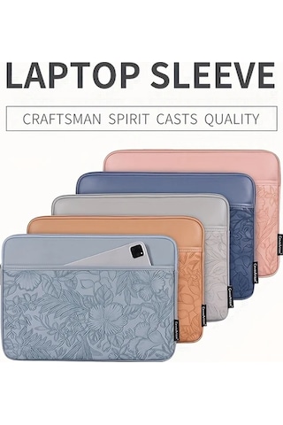 Techbloom Pu Laptop Çantası Macbook Uyumlu Pro 12" Deep Blue Dizüstü Bilgisayar Kılıfı Notebook Çantası "value":"mavi"