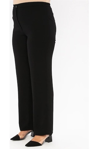 Ladies First Ladıes Fırst Büyük Beden 3390 Siyah Pantolon Krep Bol Paça