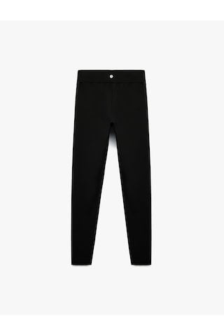 Koton Yüksek Bel Slim Fit İnterlok Spor Tayt Siyah 5sak40274nk SiYAH
