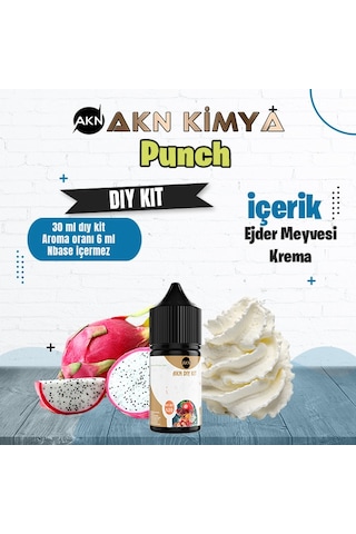 Punch Dıy Kit Ejder Meyvesi Krema Gıda Aroması %20 Oranda Aroma İçerir Hazır Değildir 30 Ml