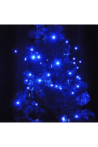 Yılbaşı Pilli Led Işık 80 Led / 8 Metre -mavi Işık-çam Ağacı, Cam,pencere Ve Vitrin Süsleme Pirinç Led Işık Diğer