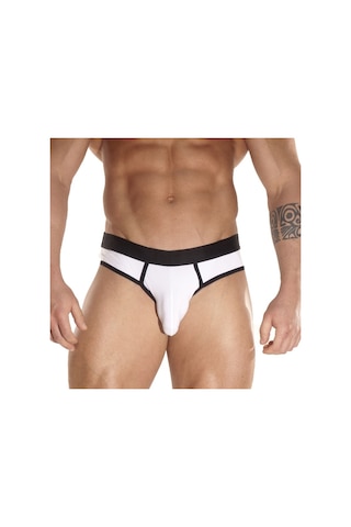 Don Moris Kontras Biyeli Erkek Slip (480015938) Beyaz - Siyah