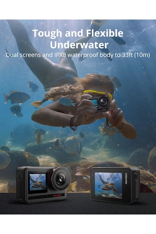 Akaso Brave 8 Aksiyon Kamerası, 4k60 Fps 48 Mp Wifi Su Altı Kamerası, Supersmooth Sabitleme, Dokunmatik Ekran, 150