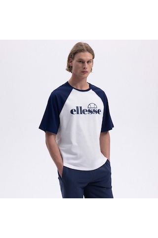Ellesse Em009-2-sgr Bisiklet Yaka Erkek T-shirt - Beyaz / Gri