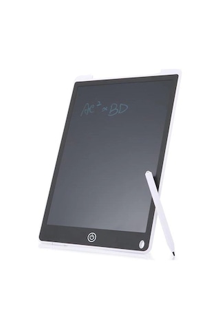 T12 Beyaz Writing Tablet Lcd 12 Inç Dijital Kalemli Çizim Yazı Tahtası Beyaz