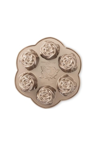 Nordicware 6 Lı Mini Gül Kek Kalıbı - Platin