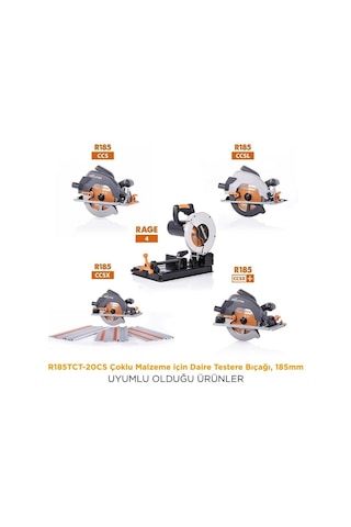 Evolution R185tct-20cs Çoklu Malzeme İçin Daire Testere Bıçağı, 185mm
