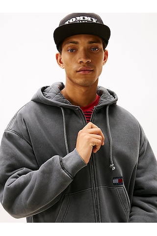 Tommy Hilfiger Tjm 90s Quılt New Classıcs Fz Erkek Siyah Sweatshirt - Dm0dm22364 Siyah