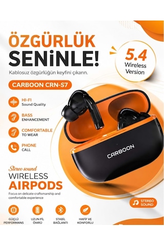 Carboon Crn-s7 Bluetooth 5.4 Silikonlu Kulaklık