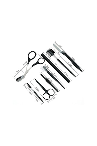 Sones 8 Adet/takım Kaş Düzeltme Güzellik Aleti Siyah