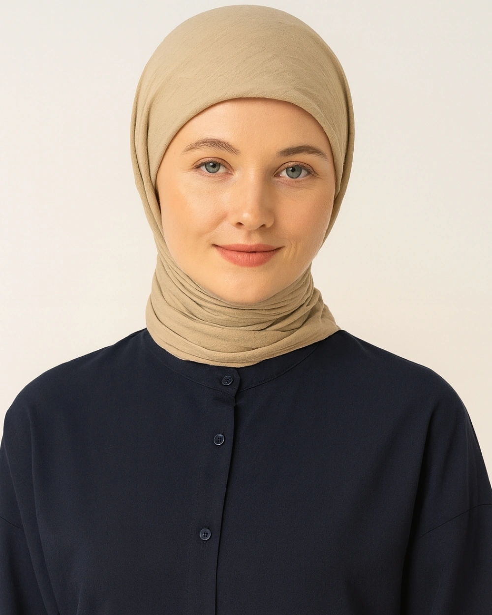 Konfor Eşarp 195x85 Cm 4 Mevsim Kullanım Terletmez, Kaymaz, Pamuk Polyester Karışımlı Rahat Eşarp BEj