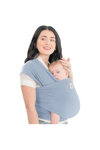Keababies Bebek Taşıyıcısı, Nefes Alabilir, Ergonomik ve Eller Serbest Sarma Taşıyıcı Portbebe Mavi Tek Ebat