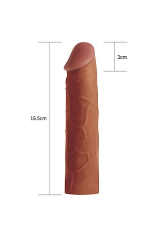 Truva Shop Lovetoy X-Tra Realistik Melez Rengi Uzatmalı Penis Kılıfı